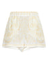 Versace Silk Barocco Print Shorts Golden golden