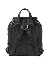 Versace Quilted Drawstring Backpack Black
