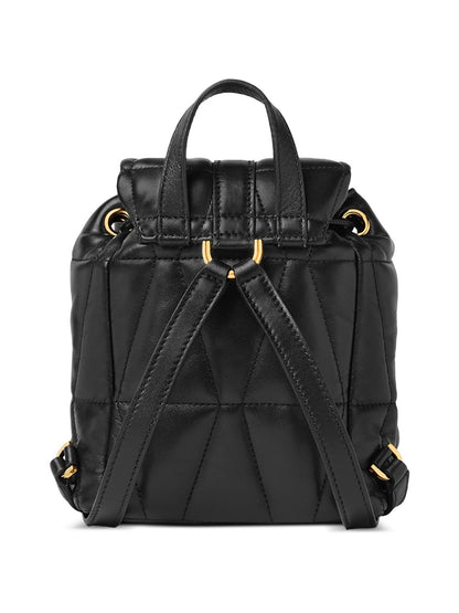 Versace Quilted Drawstring Backpack Black
