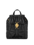 Versace Quilted Drawstring Backpack Black