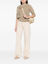 Seven Wide-Leg Denim Jeans Beige
