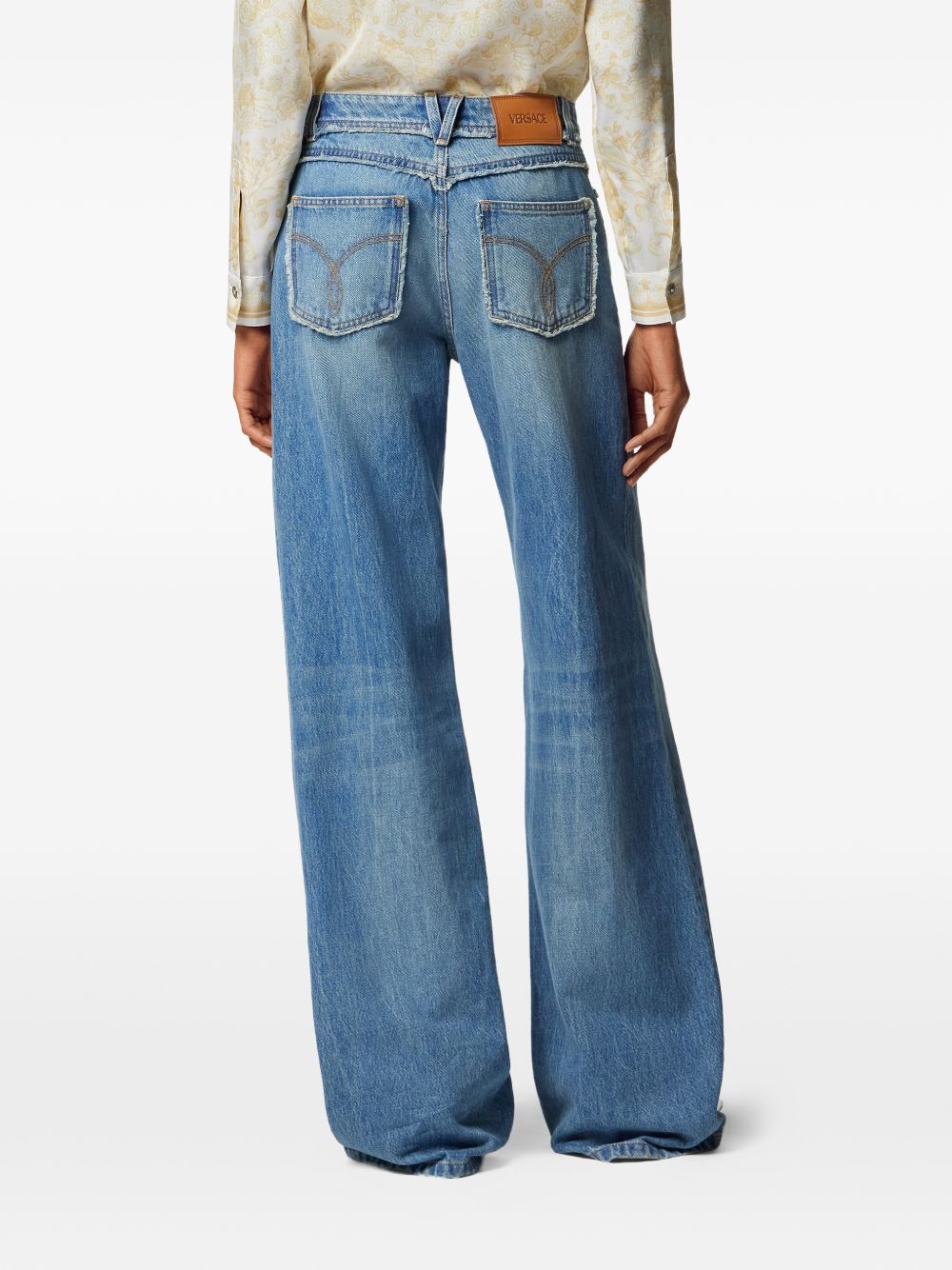 Versace Slim-Fit Cotton Denim Jeans Blue