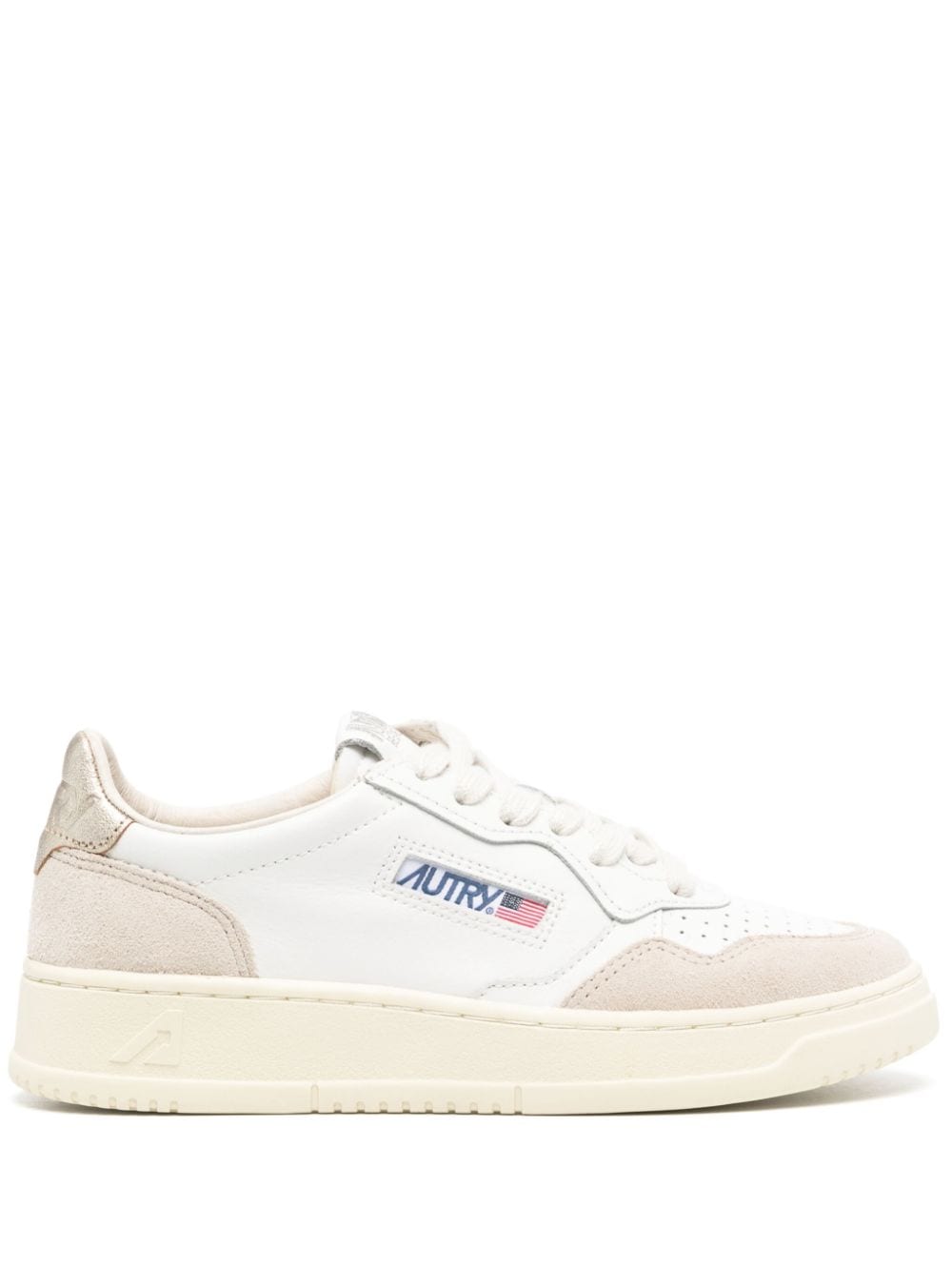 Autry Medalist Low Leather Sneakers GOLD