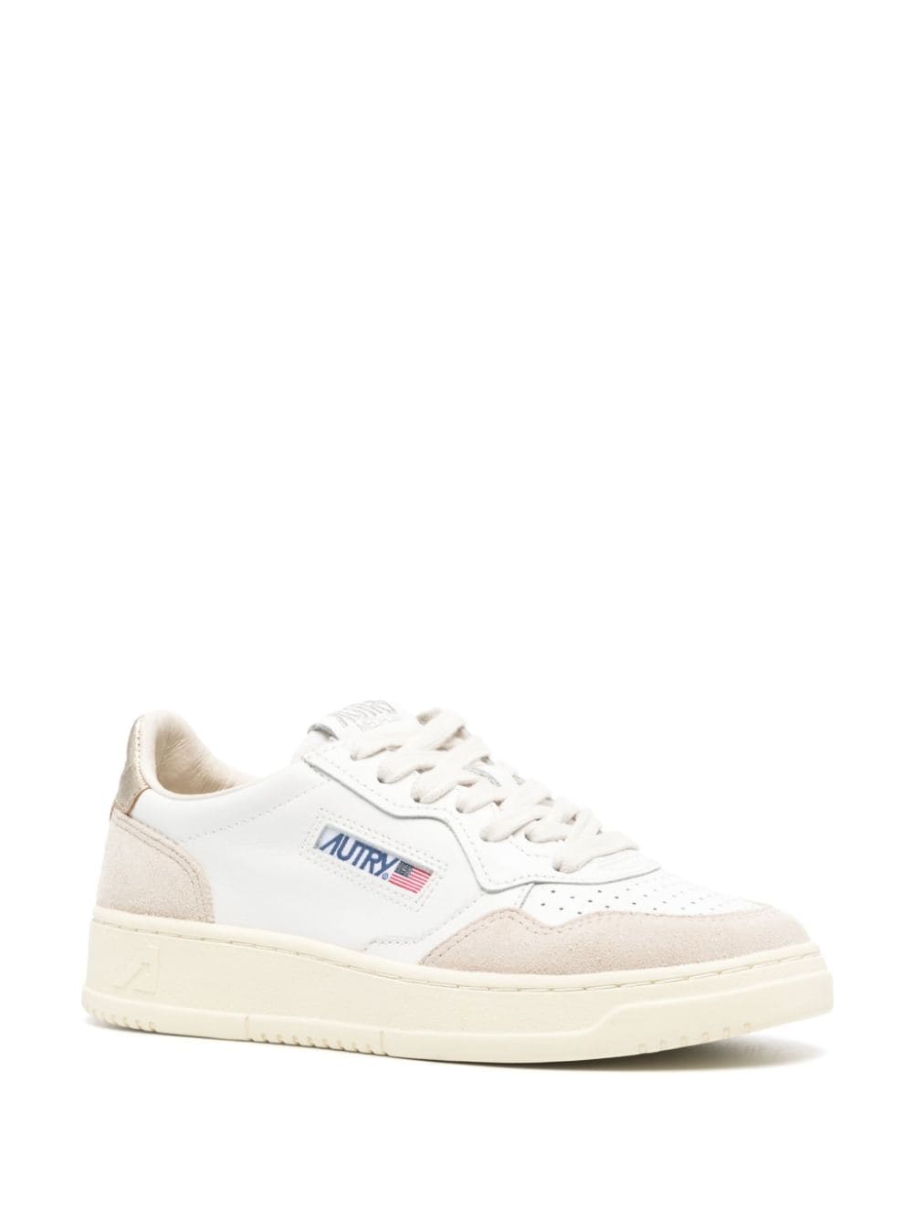 Autry Medalist Low Leather Sneakers GOLD