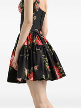 Dolce & Gabbana Floral Tiered Midi Skirt Black