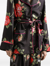 Dolce & Gabbana Roses Silk Floral Shirt Black