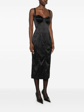 Dolce & Gabbana Silk Midi Dress Black