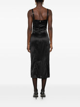 Dolce & Gabbana Silk Midi Dress Black