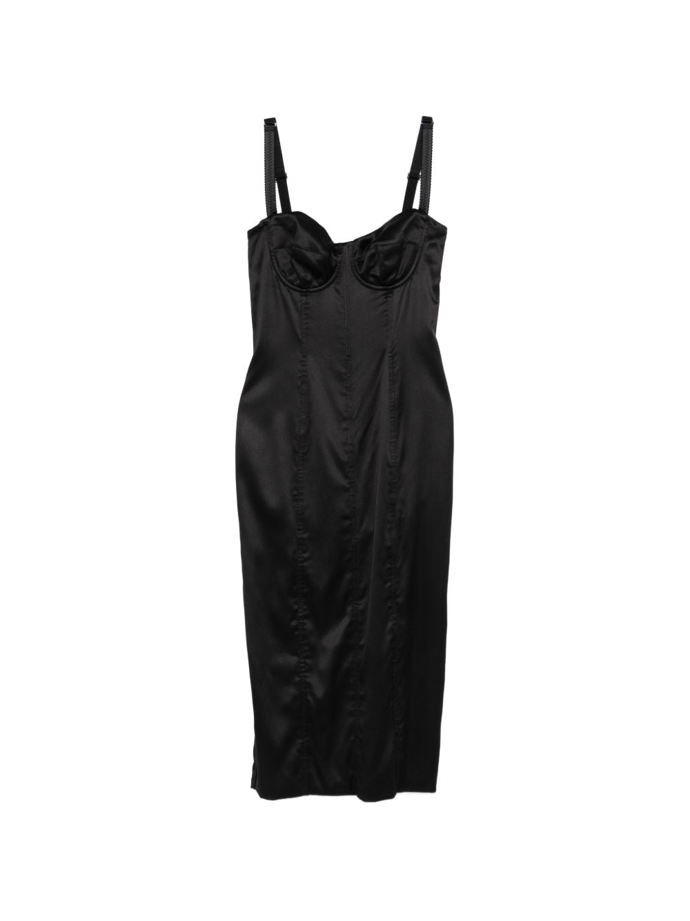 Dolce &amp; Gabbana Silk Midi Dress Black