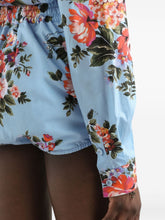 Dolce & Gabbana Floral Cotton Shirt Clear Blue