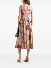 Dolce & Gabbana Rose Bouquet Print Long Dress Pink