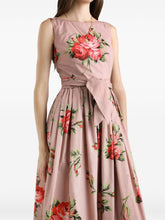 Dolce & Gabbana Rose Bouquet Print Long Dress Pink