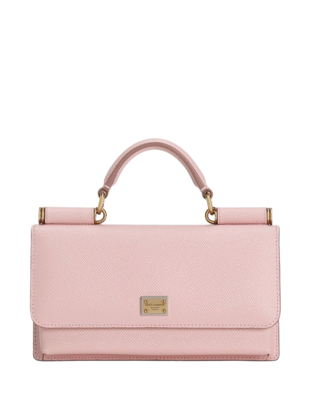 Dolce & Gabbana Mini Leather Top Handle Bag Pink