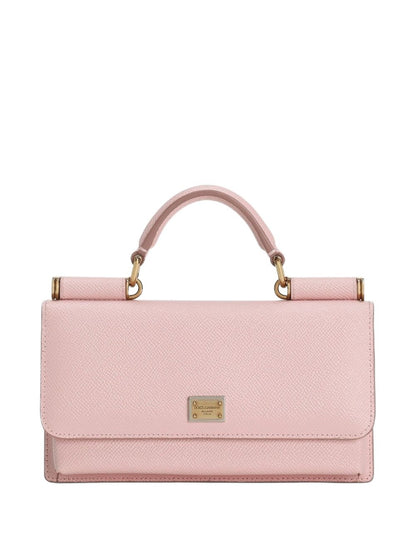 Dolce &amp; Gabbana Mini Leather Top Handle Bag Pink