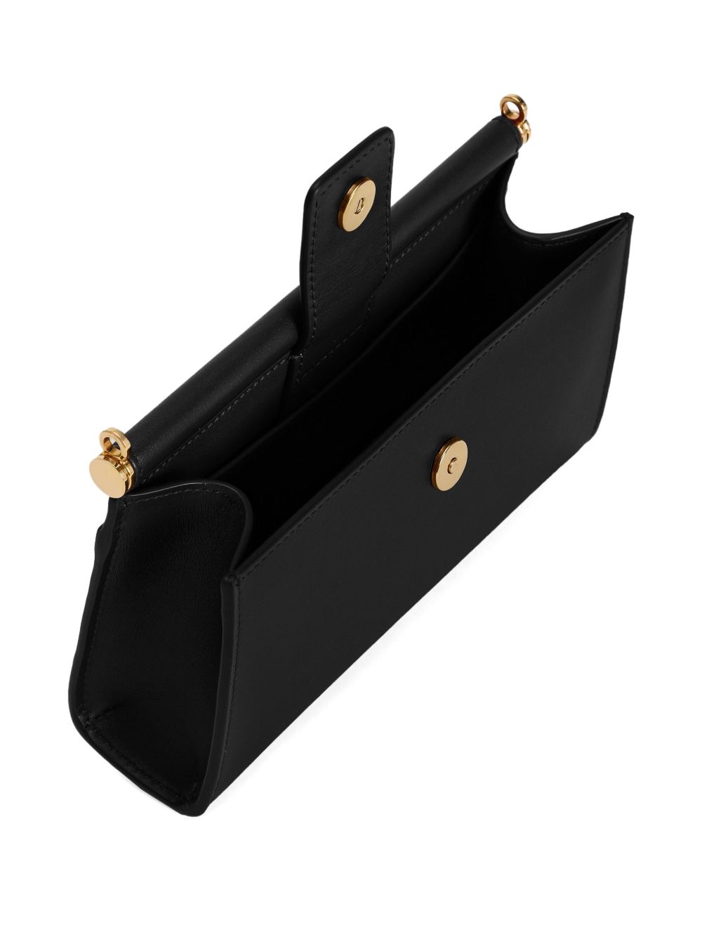 Dolce &amp; Gabbana Leather Phone Clutch Bag Black