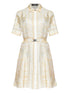 Versace Barocco Silk Shirt Dress Golden