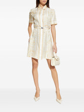 Versace Barocco Silk Shirt Dress Golden