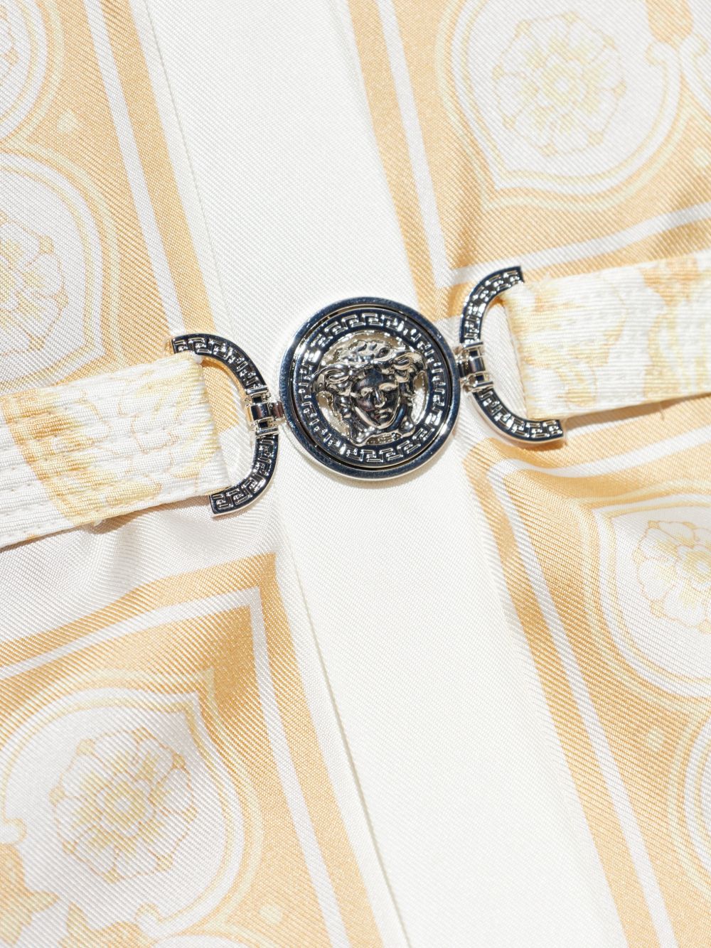 Versace Barocco Silk Shirt Dress Golden