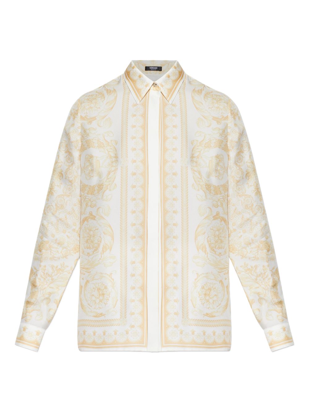 Versace Barocco Silk Shirt Golden