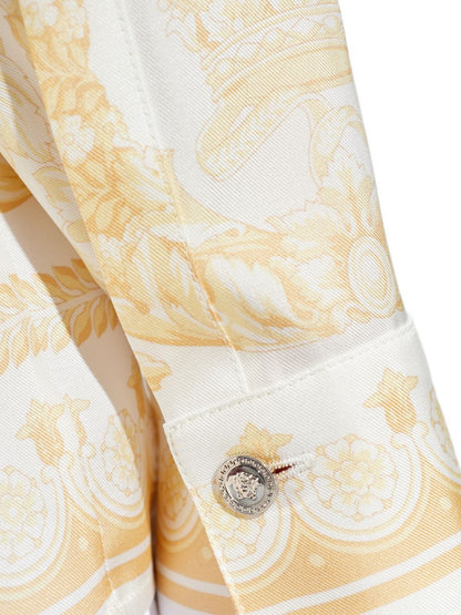 Versace Barocco Silk Shirt Golden