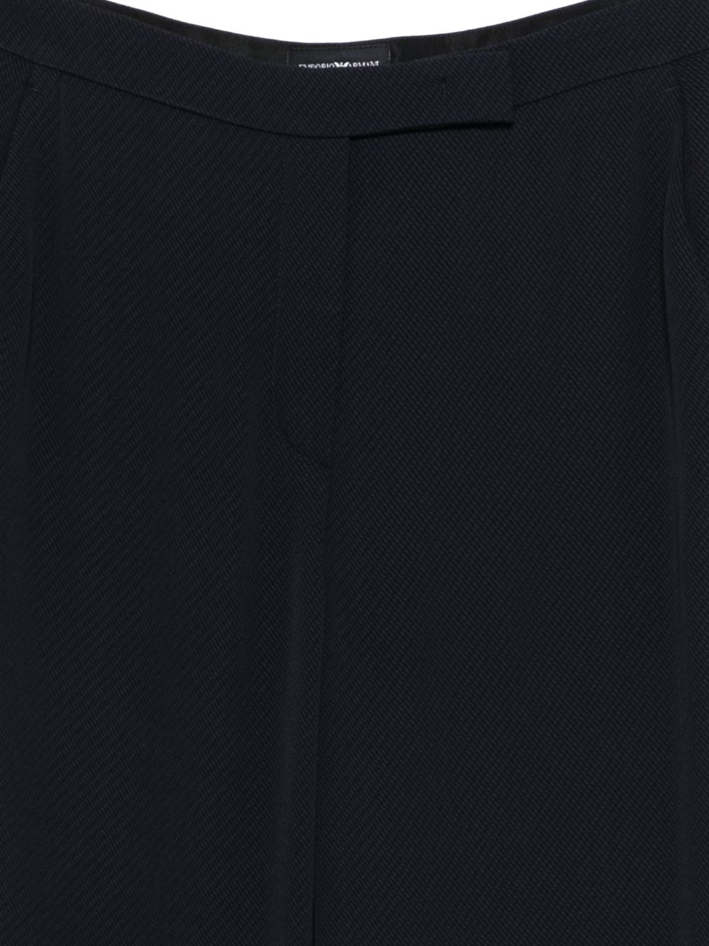 Emporio Armani Straight-Leg Tonal Trousers Blue