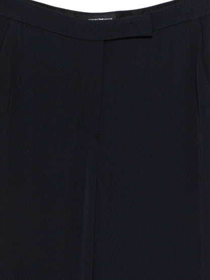 Emporio Armani Straight-Leg Tonal Trousers Blue