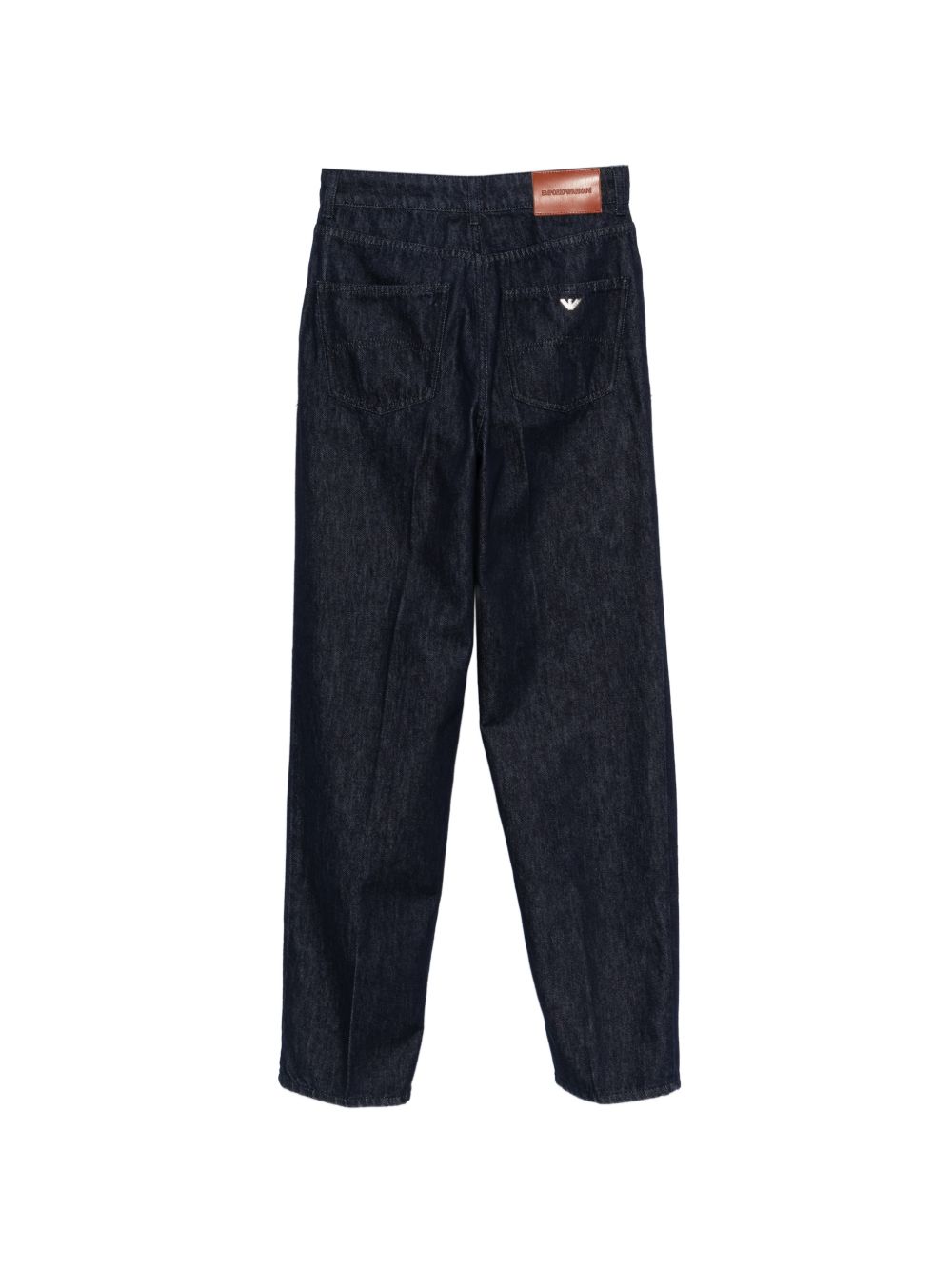 Emporio Armani Pleated Front Denim Jeans Blue Blue