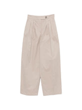 Emporio Armani Wide Leg Cotton Trousers Beige