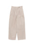 Emporio Armani Wide Leg Cotton Trousers Beige