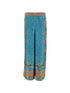 Pierre Louis Mascia Floral Silk Trousers Printed Clear Blue clear blue
