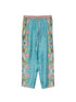 Pierre Louis Mascia Floral Silk Drawstring Trousers Clear Blue
