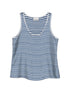 Pierre Louis Mascia Striped Silk Tank Top Blue