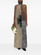 Pierre Louis Mascia Paisley Silk Sleeveless Dress Khaki