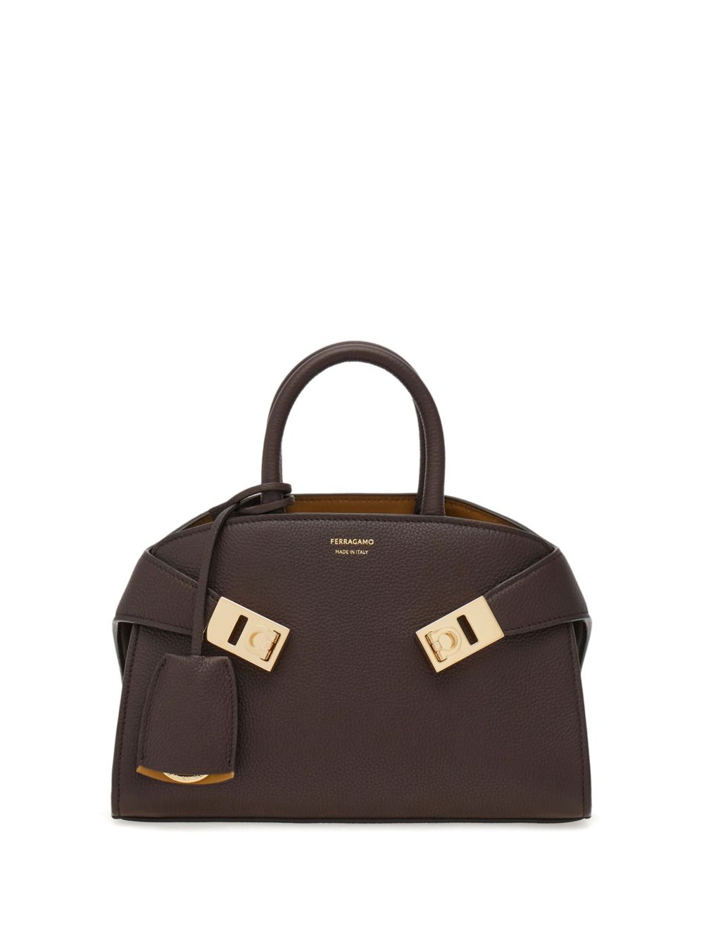 Ferragamo Hug Mini Leather Handbag Brown