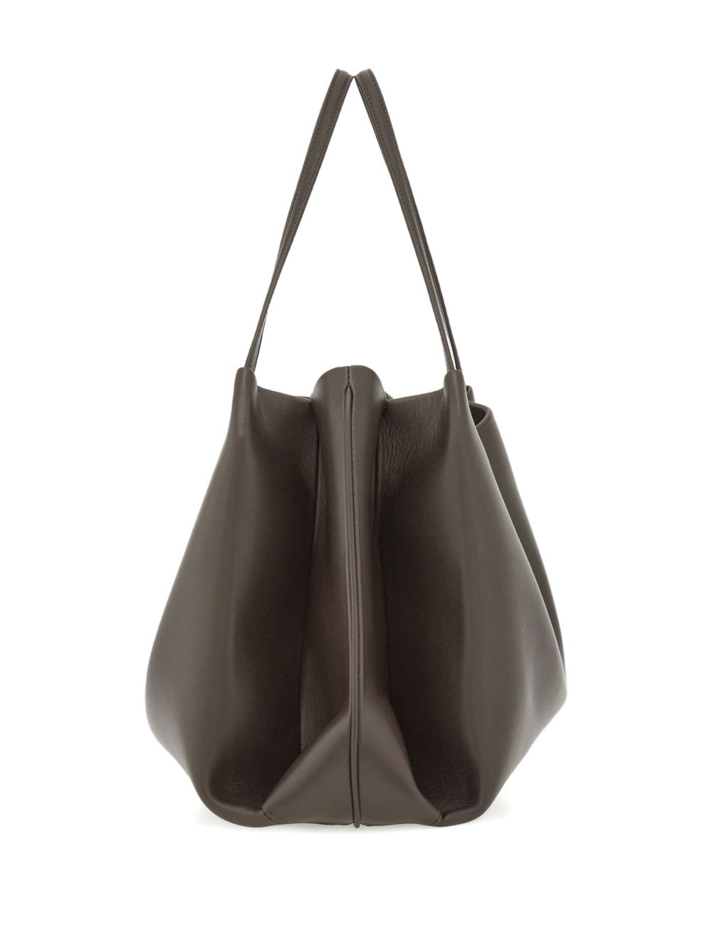 Ferragamo Curved Buckle Medium Shoulder Bag Grey