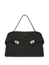 Ferragamo Hug Medium Leather Tote Black