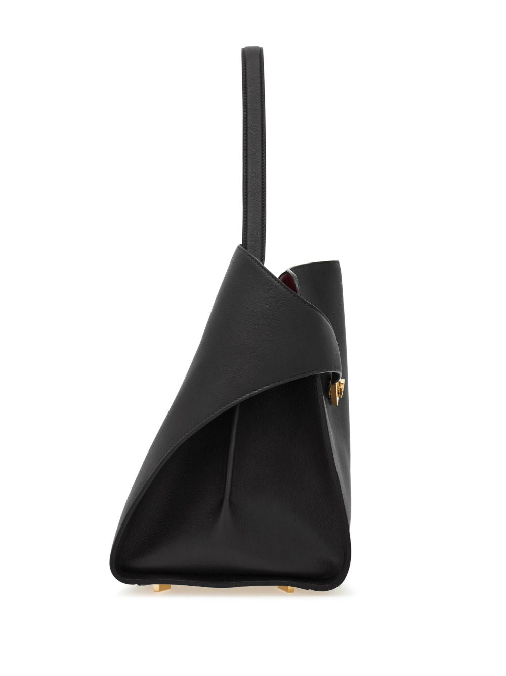 Ferragamo Hug Medium Leather Tote Black