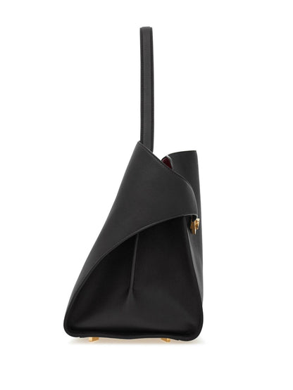 Ferragamo Hug Medium Leather Tote Black