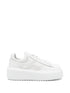 Hogan Platform Glitter Leather Sneakers White