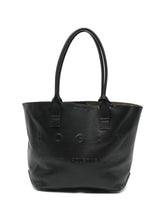 Hogan Small Embossed Leather Tote Black