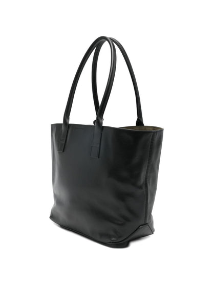 Hogan Small Embossed Leather Tote Black