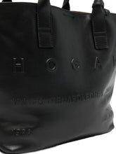 Hogan Small Embossed Leather Tote Black