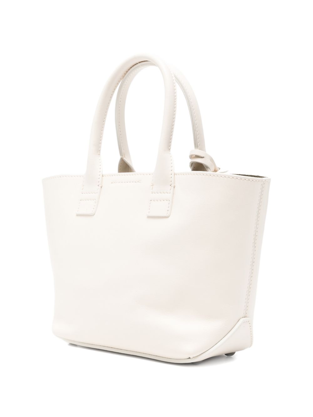 Hogan Mini Leather Tote Bag White