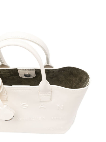 Hogan Mini Leather Tote Bag White