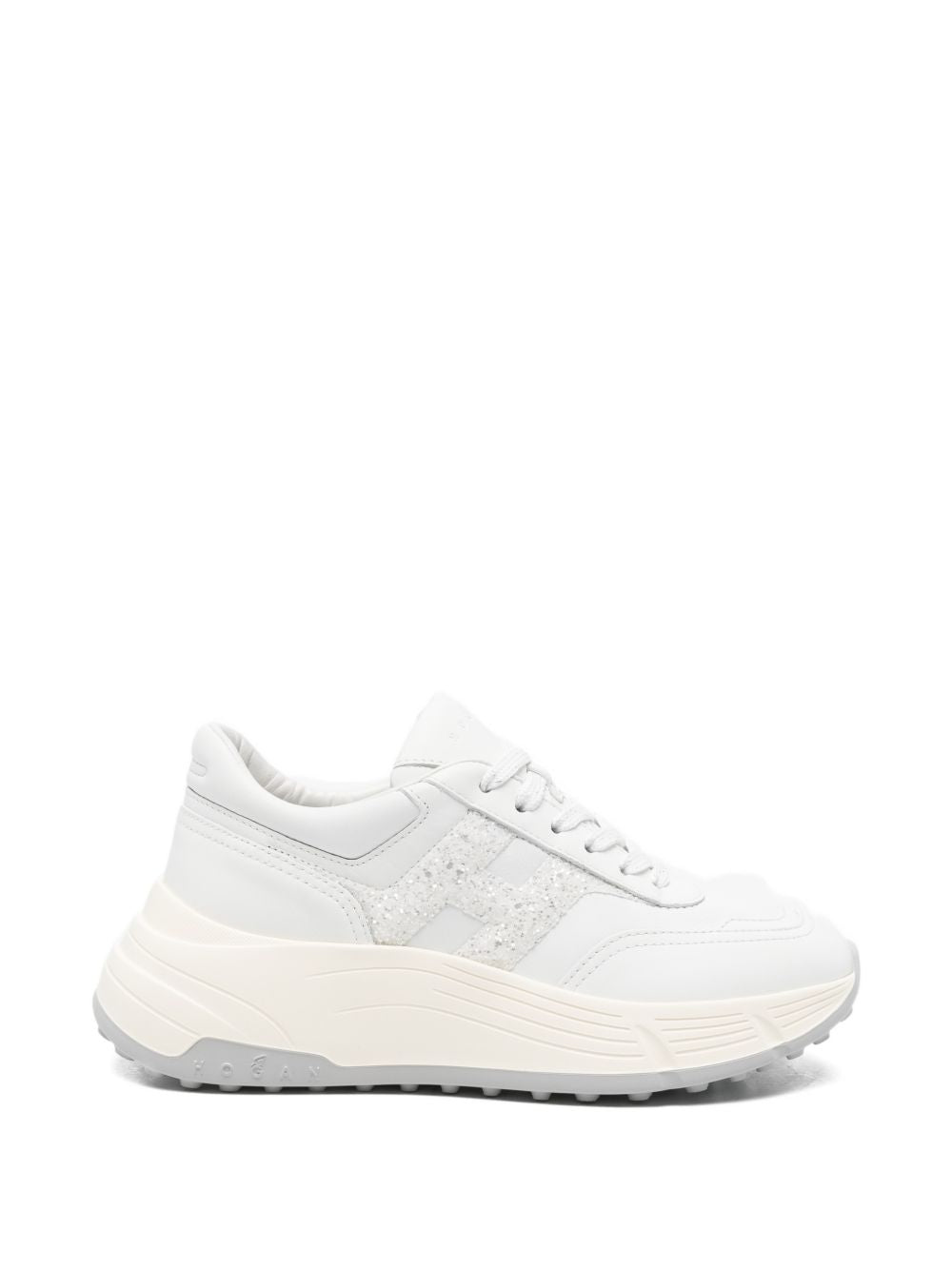 Hogan Hi-Fi Platform Leather Sneakers White