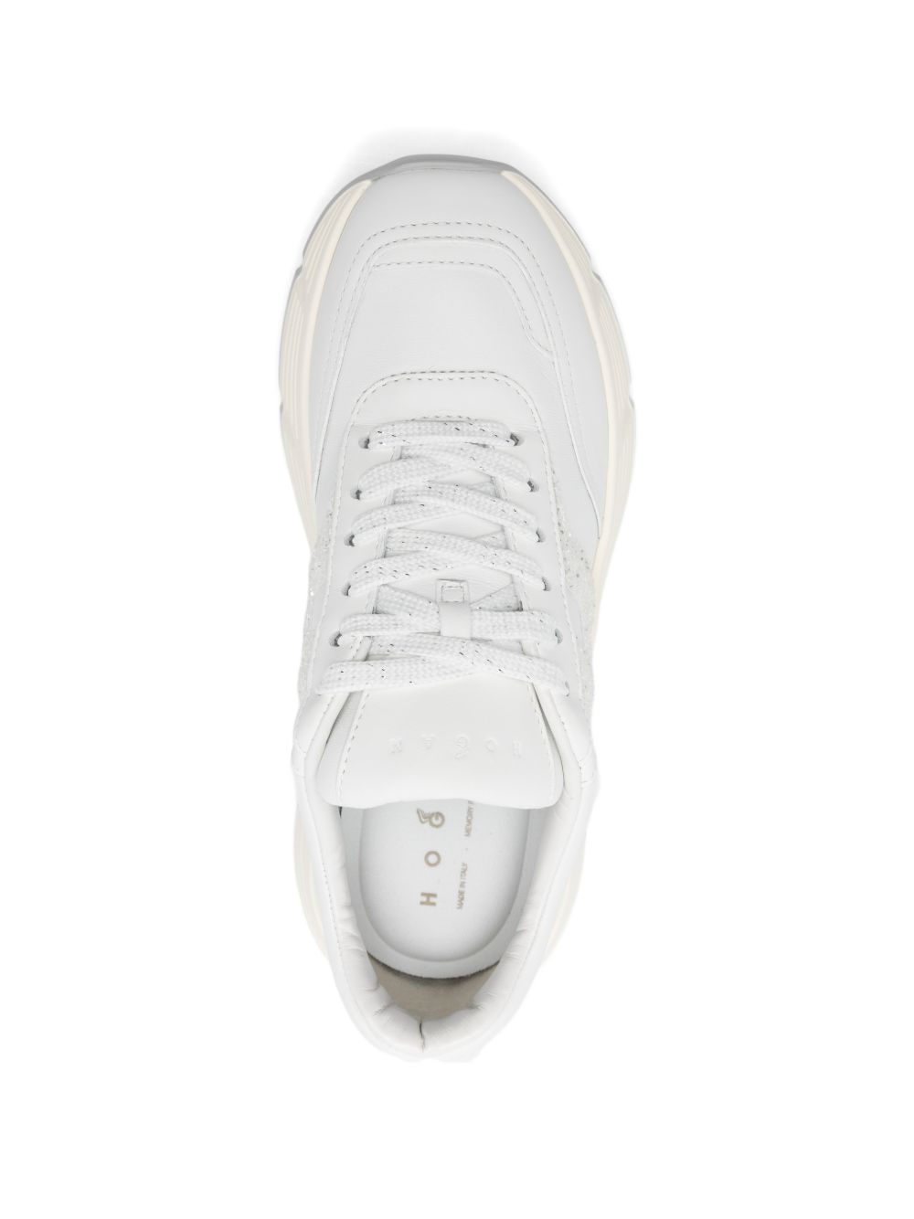 Hogan Hi-Fi Platform Leather Sneakers White