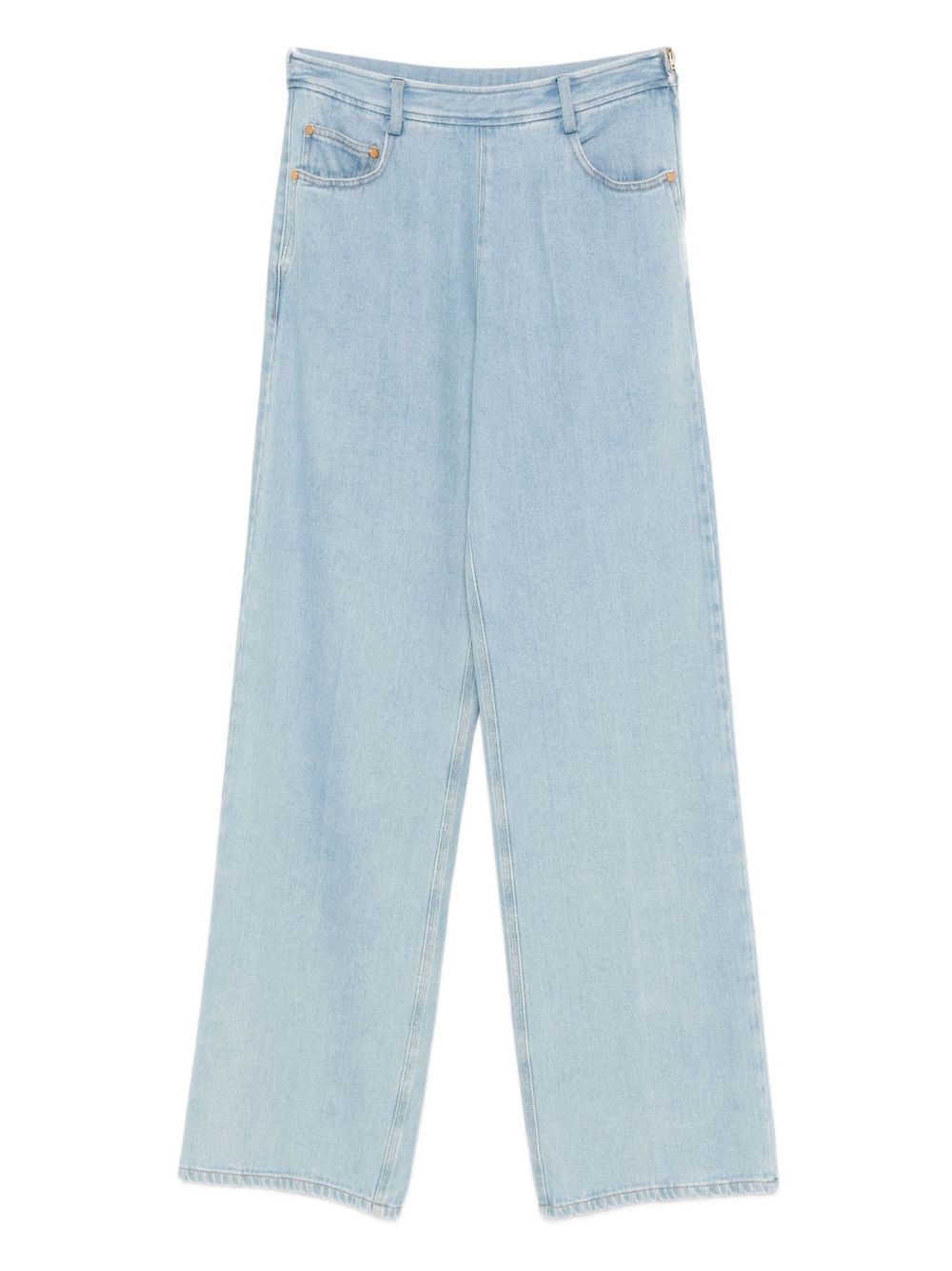Forte Forte High-Waisted Denim Jeans Clear Blue