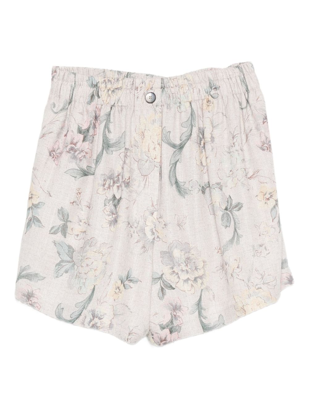 Forte Forte Floral Printed Viscose Shorts Powder