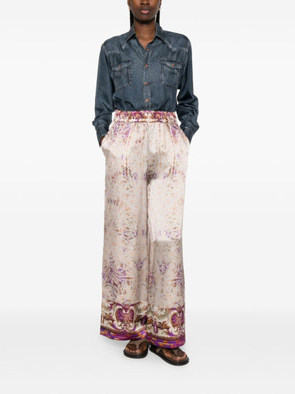 Pierre Louis Mascia Textured Silk Long Sleeve Shirt Blue