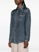 Pierre Louis Mascia Textured Silk Long Sleeve Shirt Blue